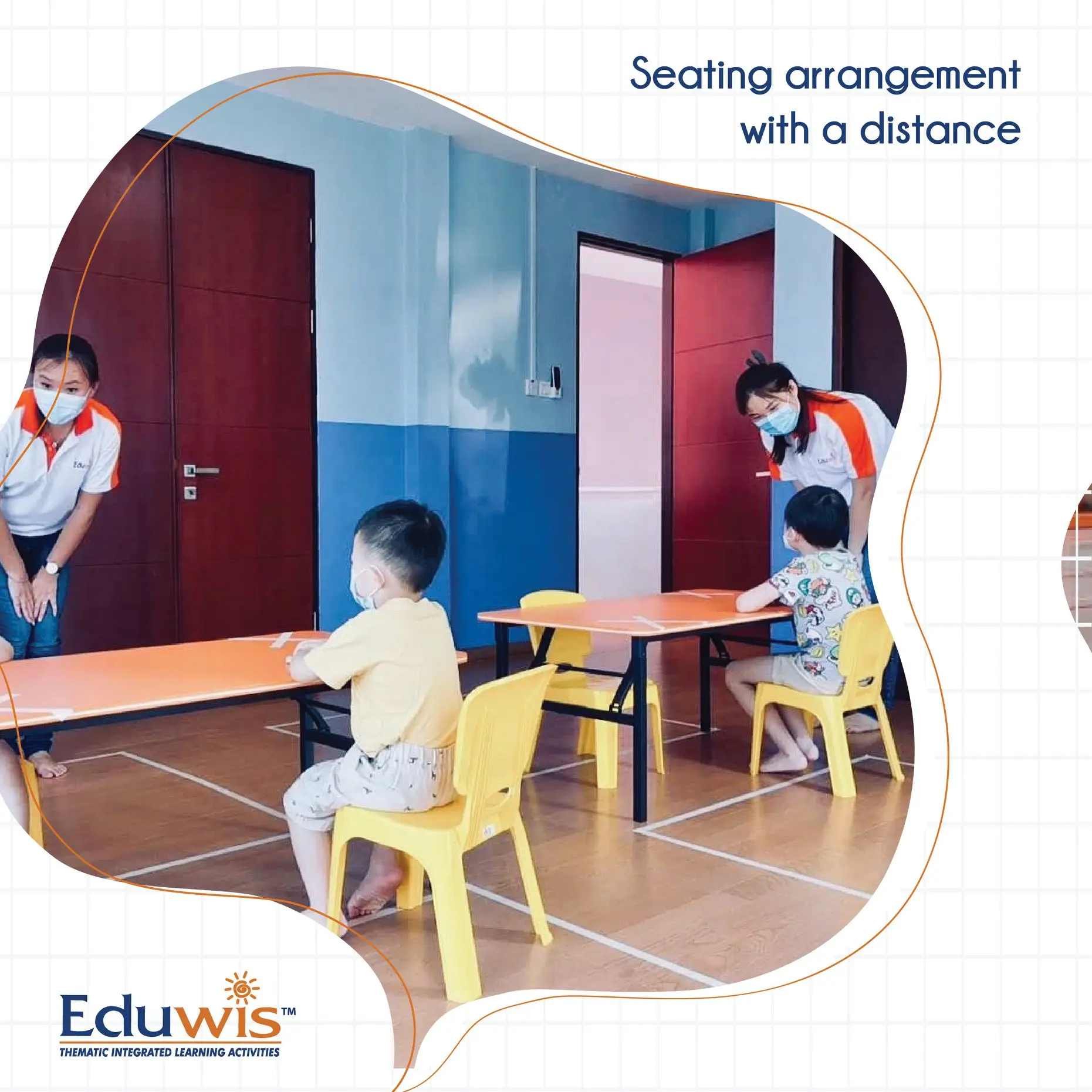 Kids are taught to physical distance to one and another
