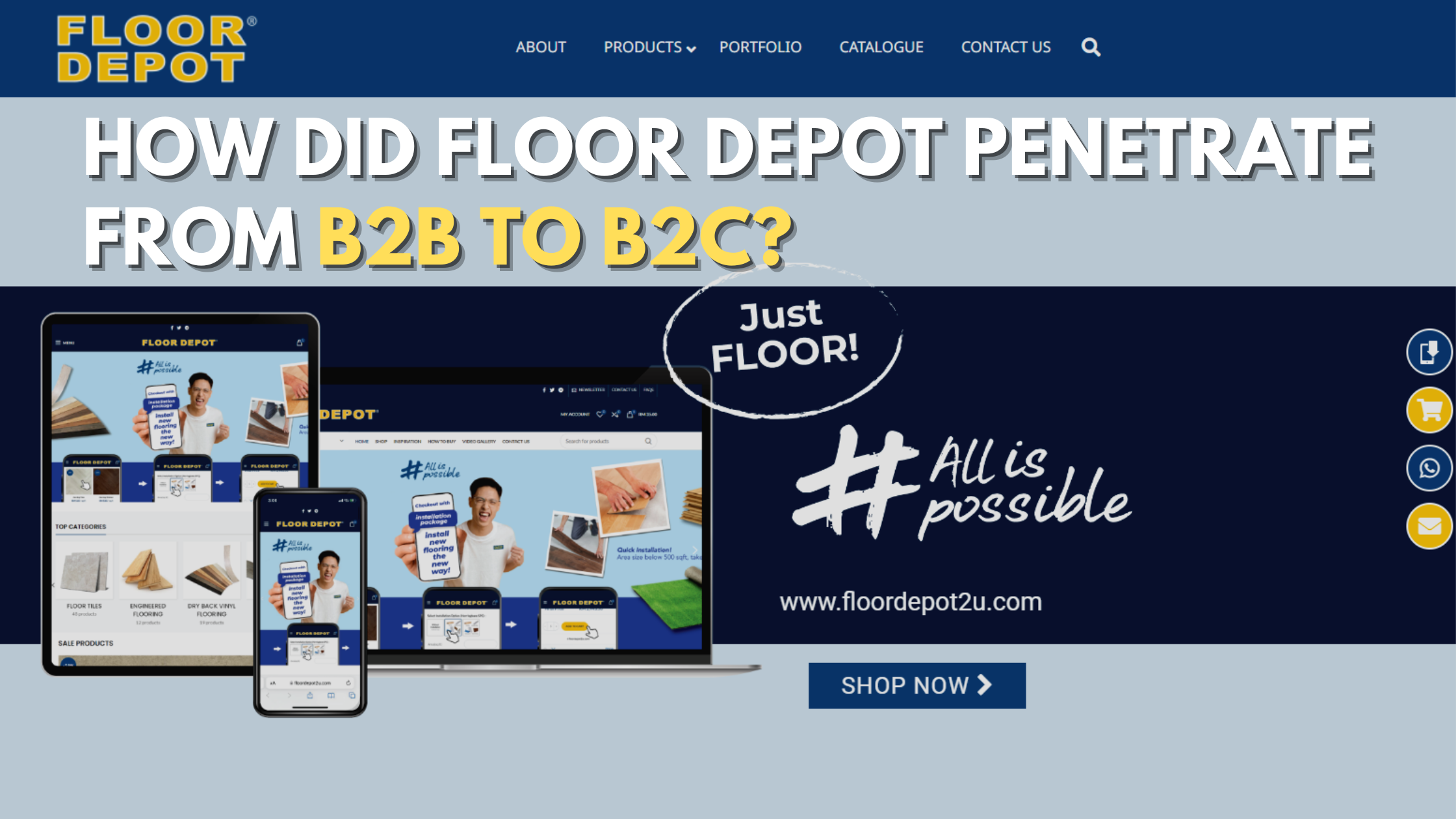 How Did Floor Depot penetrate from B2B to B2C